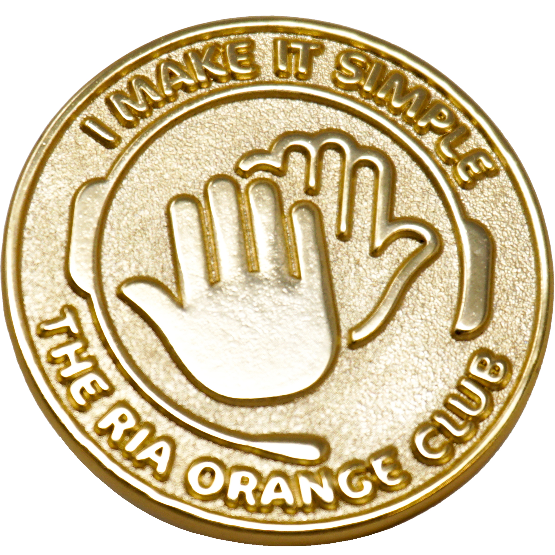 Diestruck Sandblasted Lapel Pins: Iron 1" W x 1" H