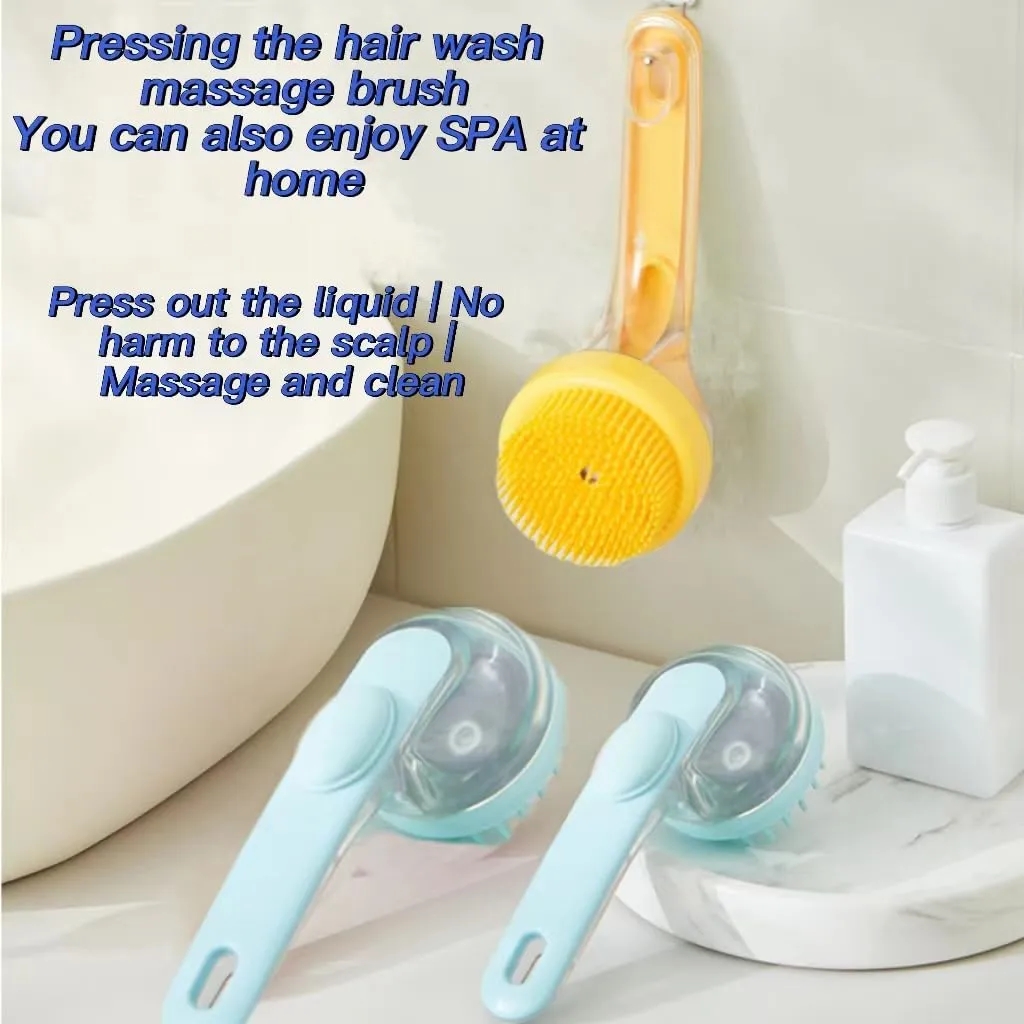 Pet Grooming Bath Massage Brush with Shampoo Dispenser 13
