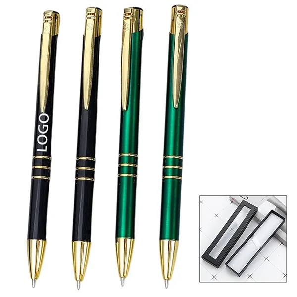Custom Gold Metal Pen With Gift Box 1