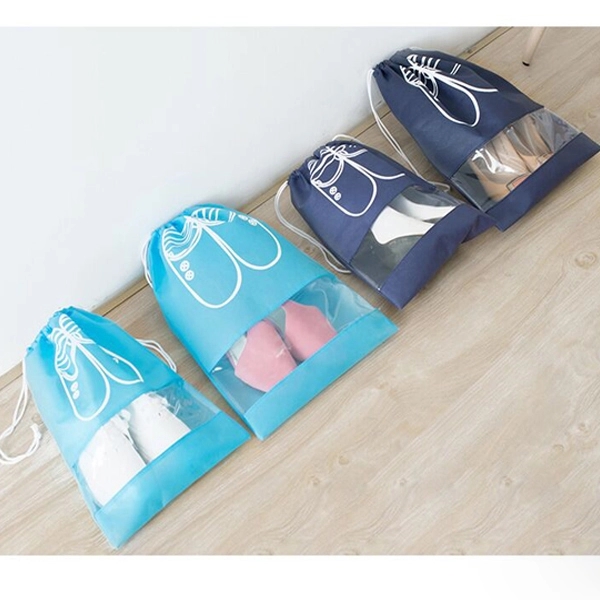 Non Woven Drawstring Bag With Clear Window 3