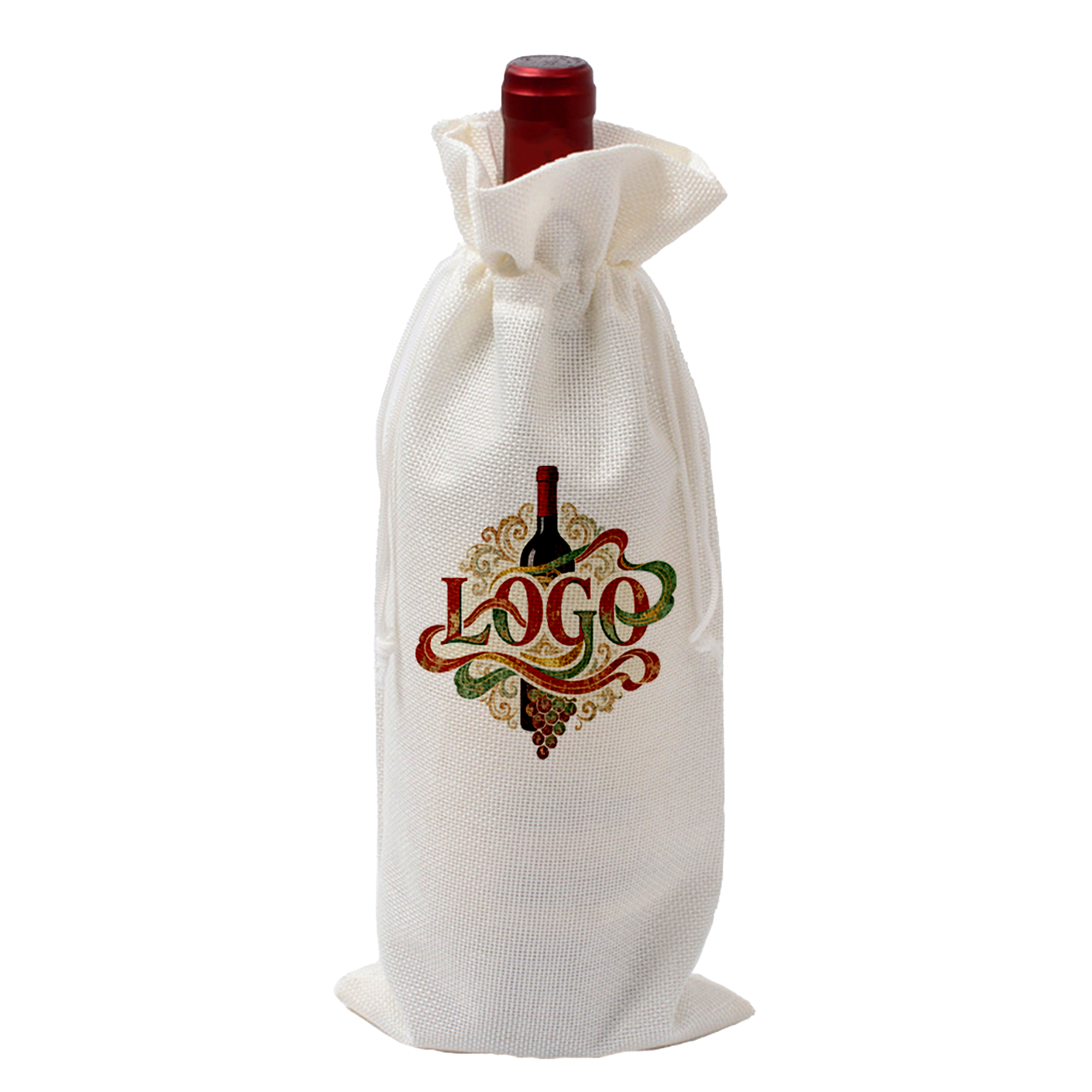 Drawstring Wine Bottle Bag 5
