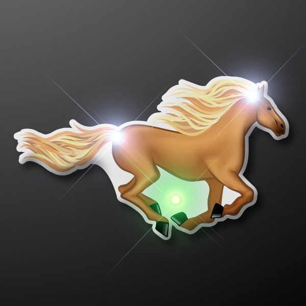 Blinky LED Horse Lapel Pin Lights 4