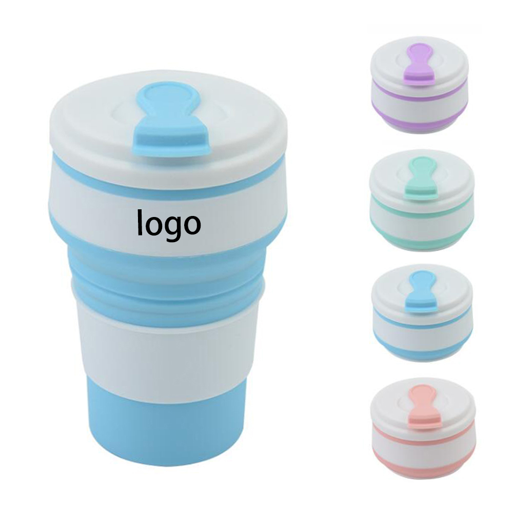 12 OZ Silicone Collapsible Reusable Telescopic Coffee Cup 6