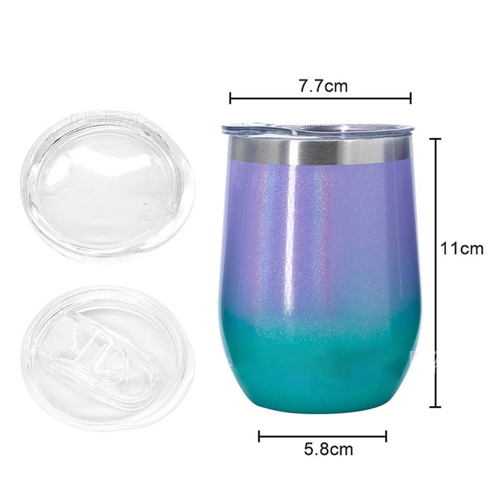 Stainless Steel Wine Tumblers 2 Pack 12 Oz 3