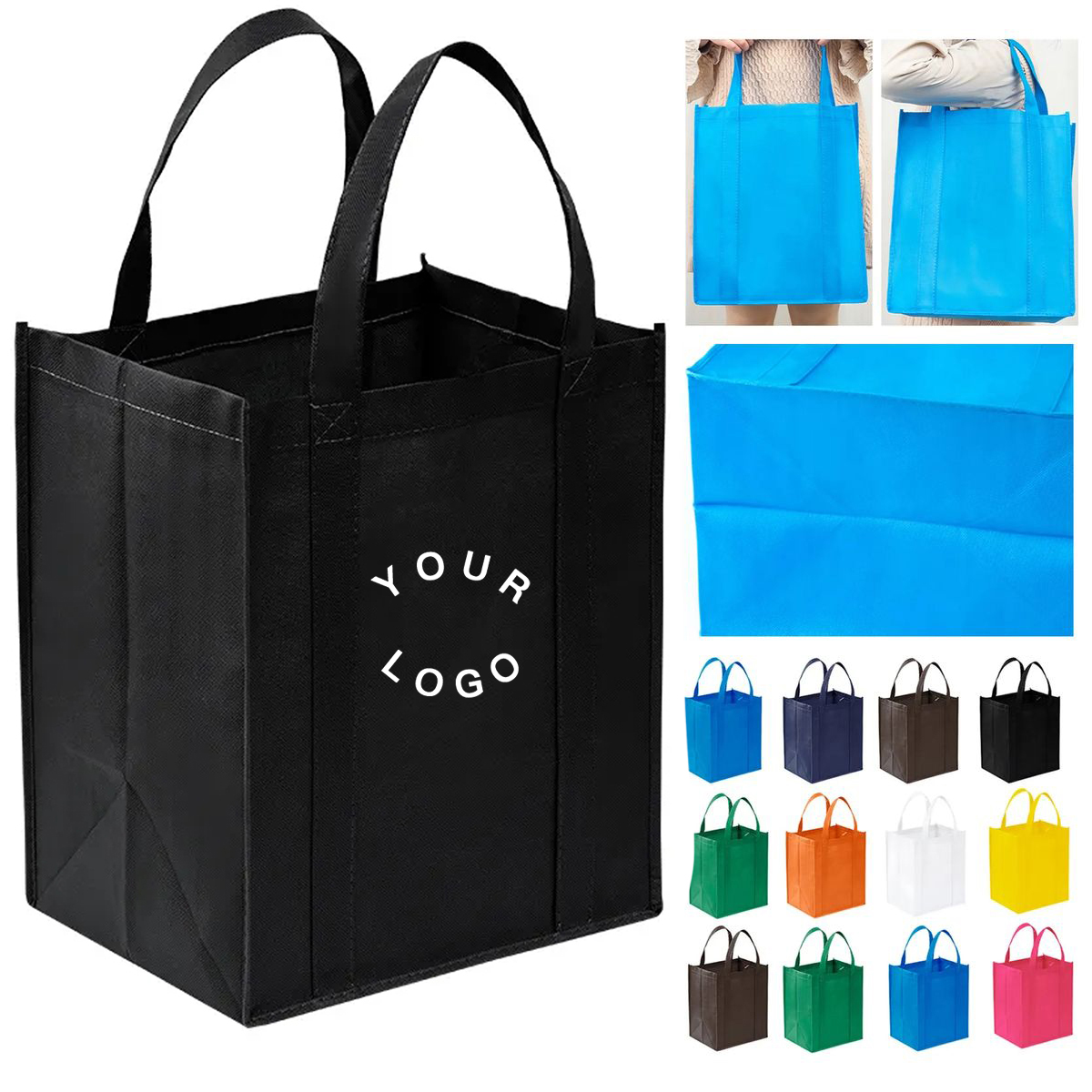 Non Woven Grocery Tote With Long Carry Handles 10
