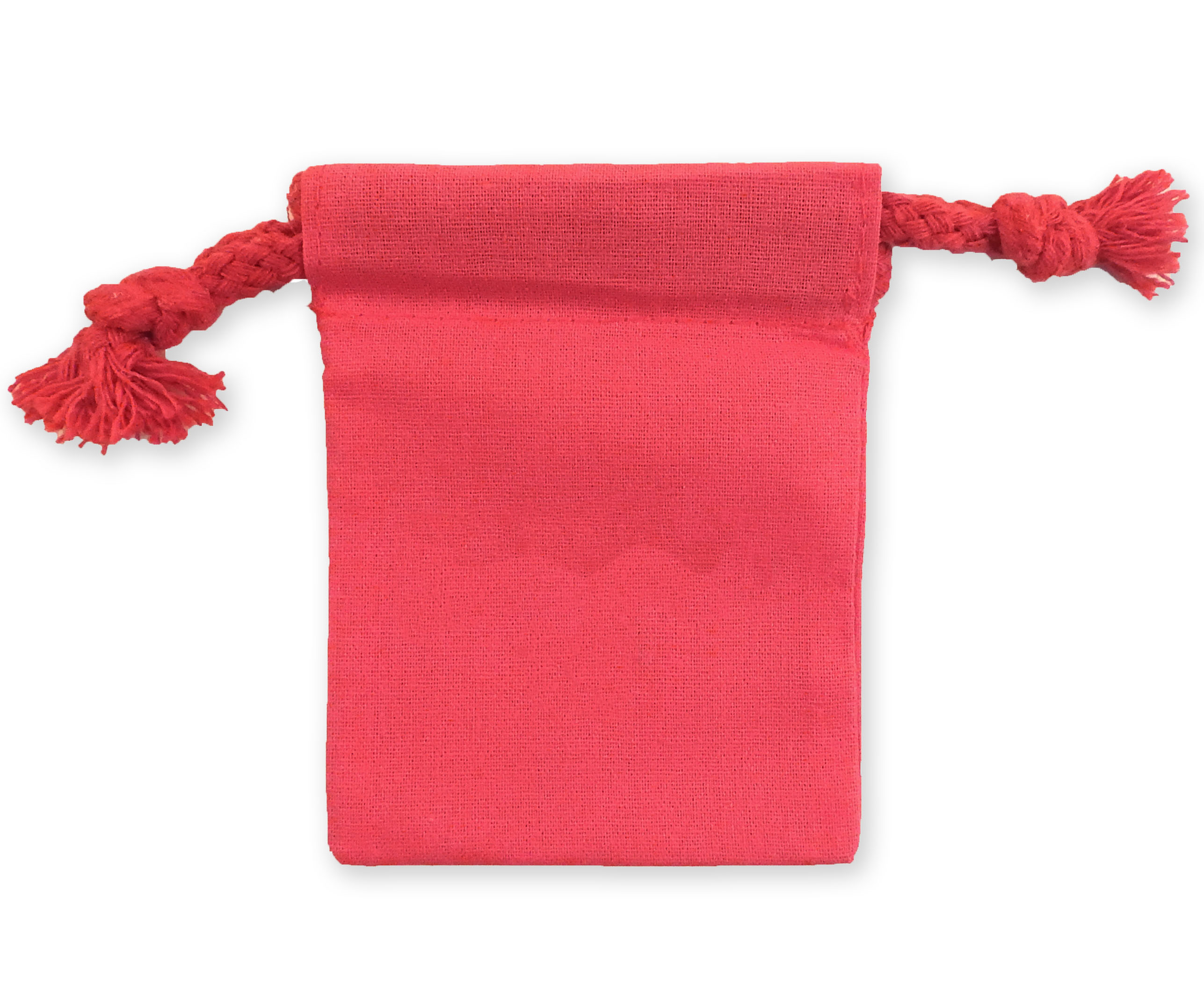 "RED" SeriesCotton Drawstring Bags 3 x 4" 1