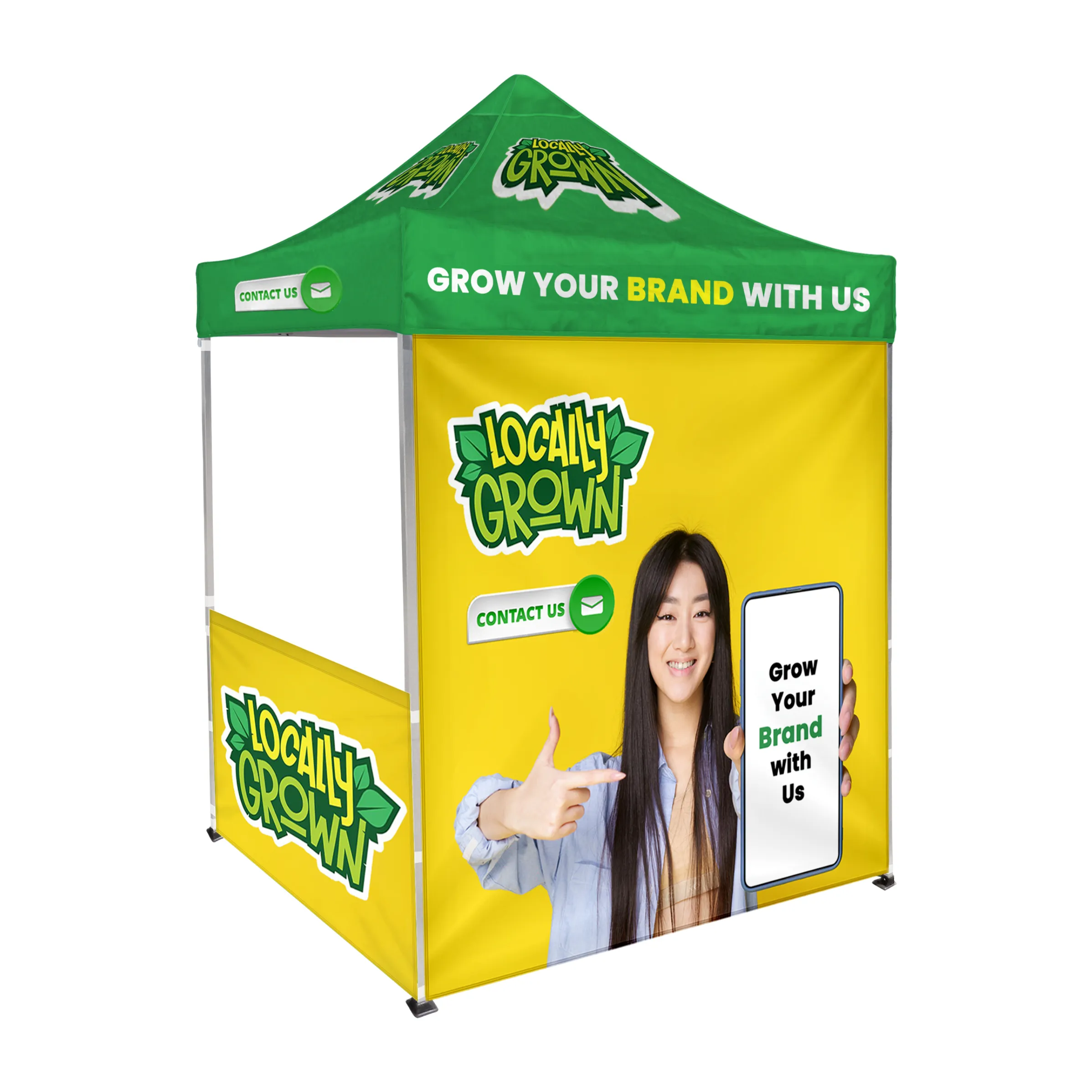 6'x6' Tent Canopy with frame and two half and one full wall 10