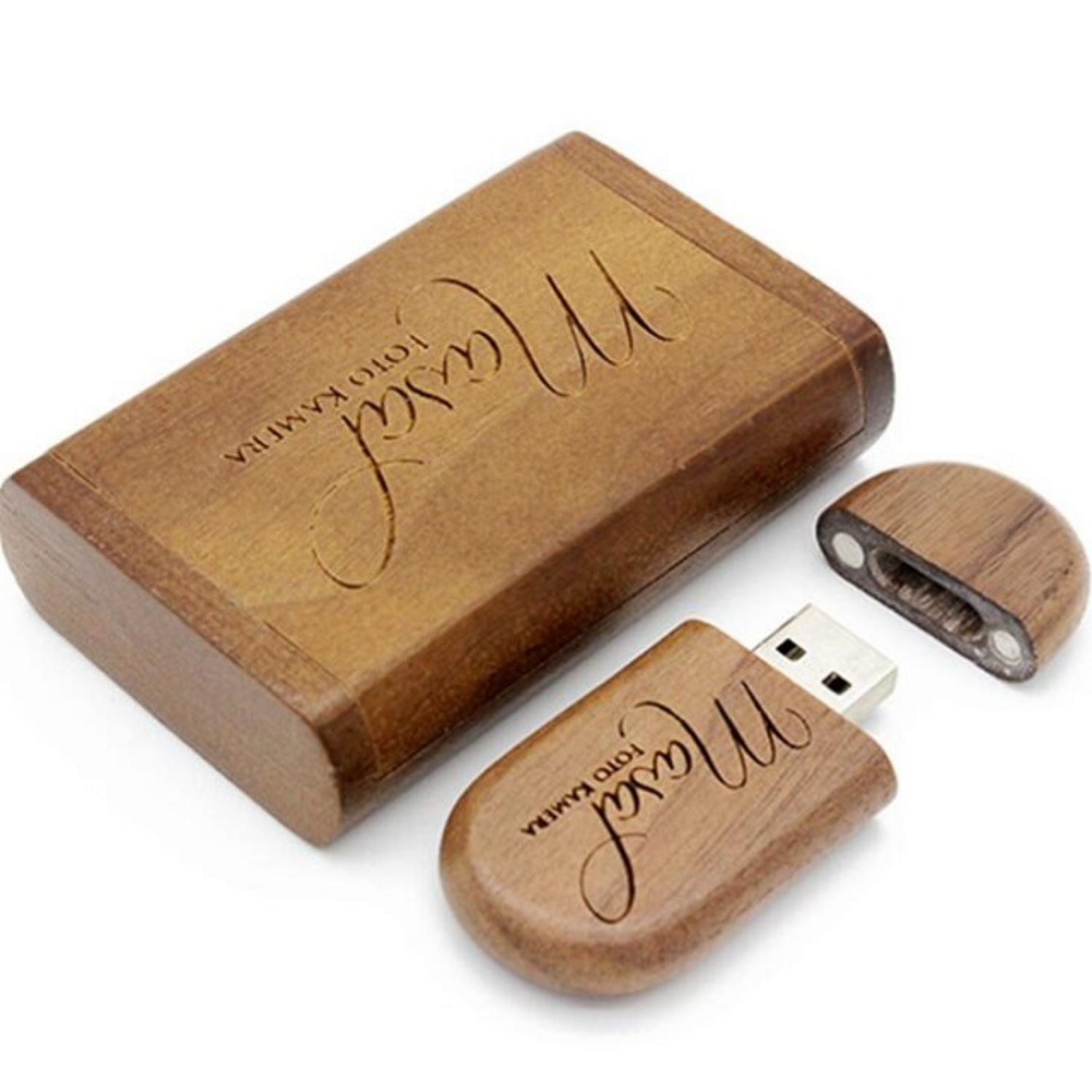 Wooden Capsule Style USB flash drive with magnetic closure 9