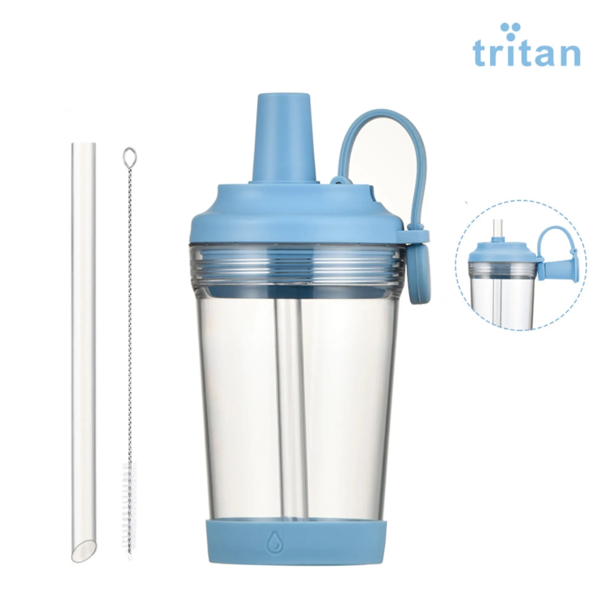 17oz Tritan Magnetic Handle Straw Cup 18