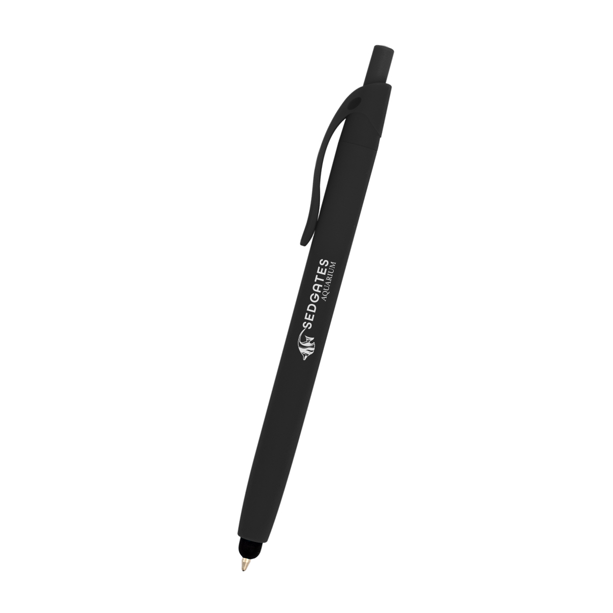 Zinnia Rubberized Pen With Stylus 12