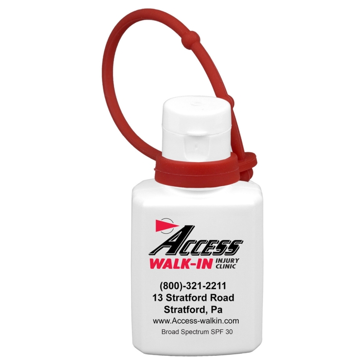 "SunFun L Connect" 1.0 oz Broad Spectrum SPF30 Sunscreen Lotion in Solid White Flip-Top Squeeze Bott 4