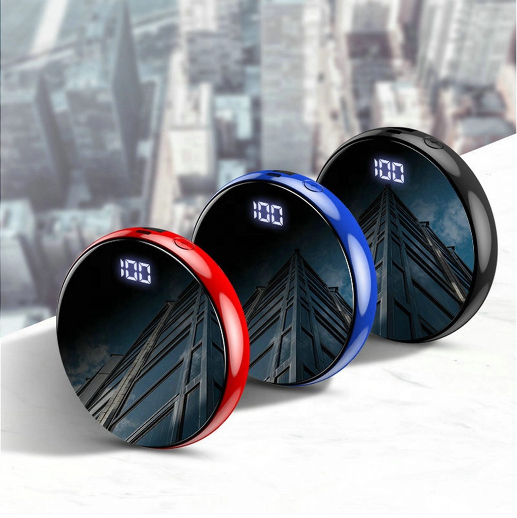 10000 mAh Round Mirror Power Bank 8
