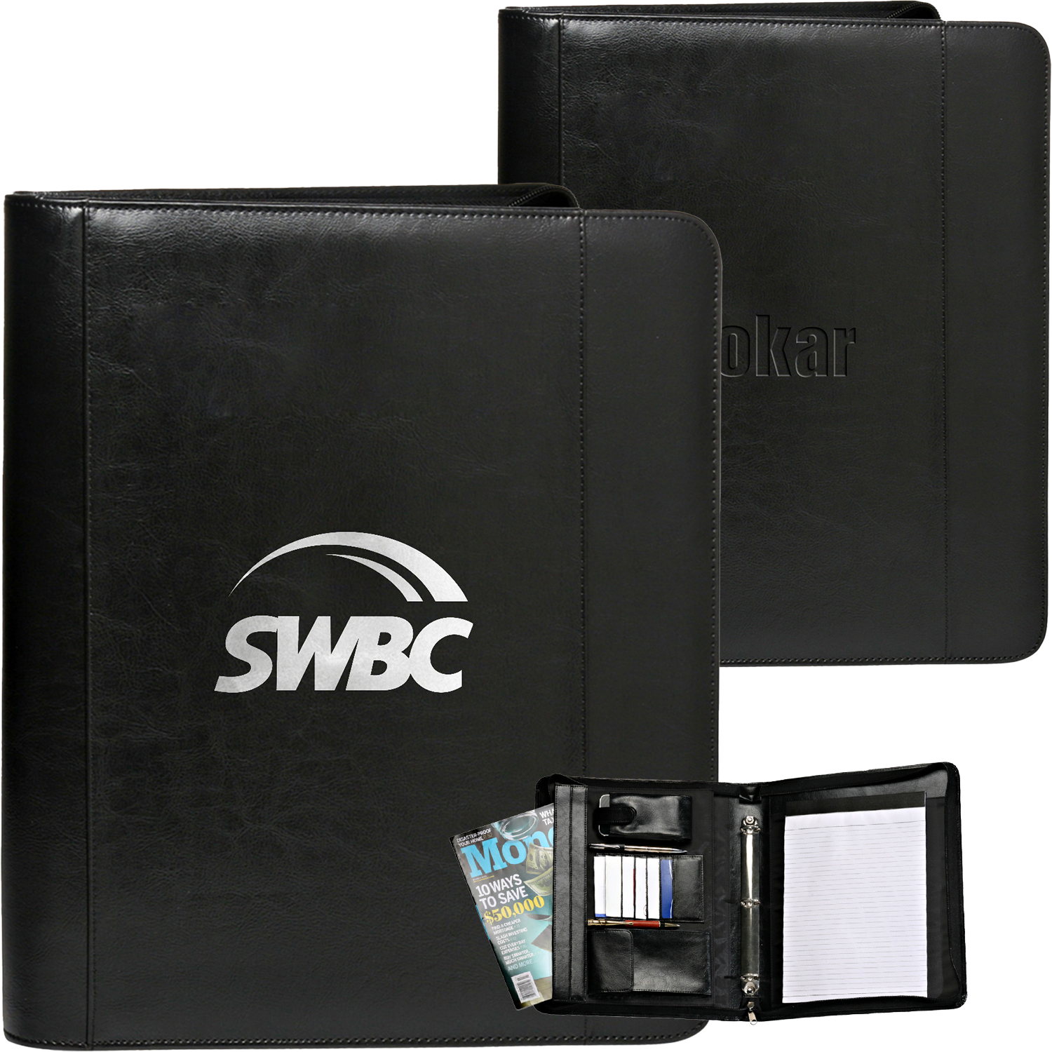Custom Zippered 3-Ring Portfolio 1
