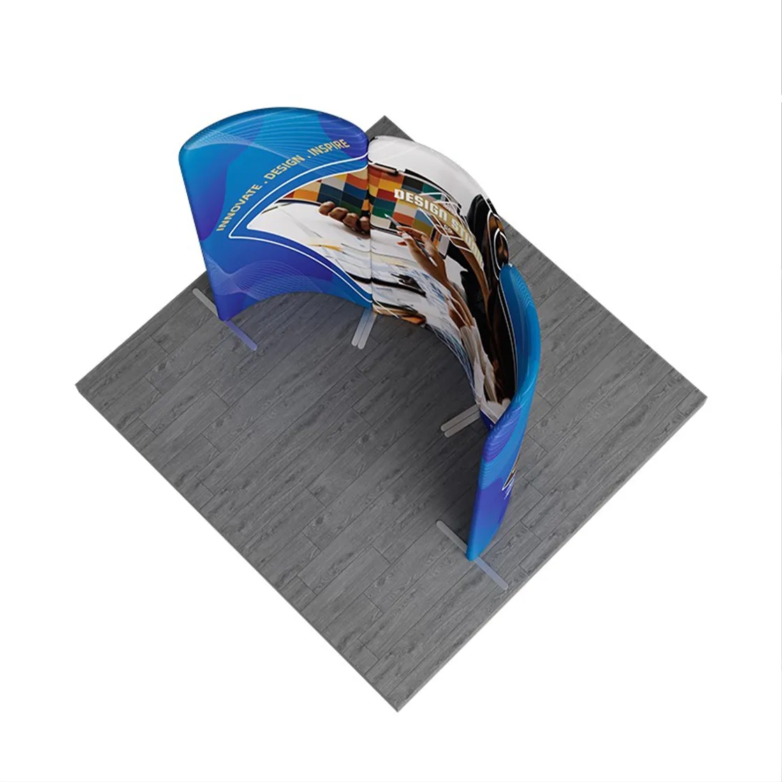 6.5ft Magnetic Modular Fabric Display - Curved Shape 8