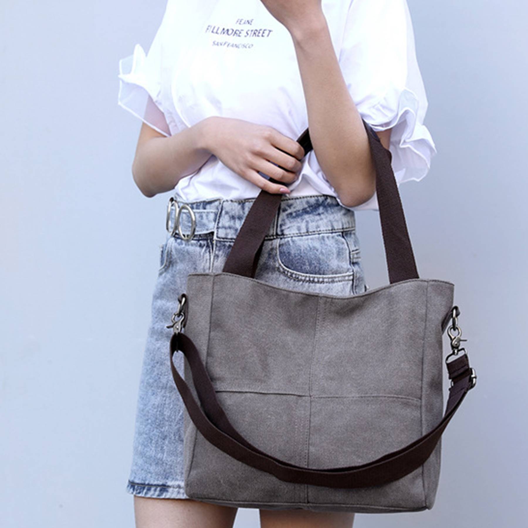 Small Canvas Travel Tote BagTravel, custom tote bag with logo imprint 3