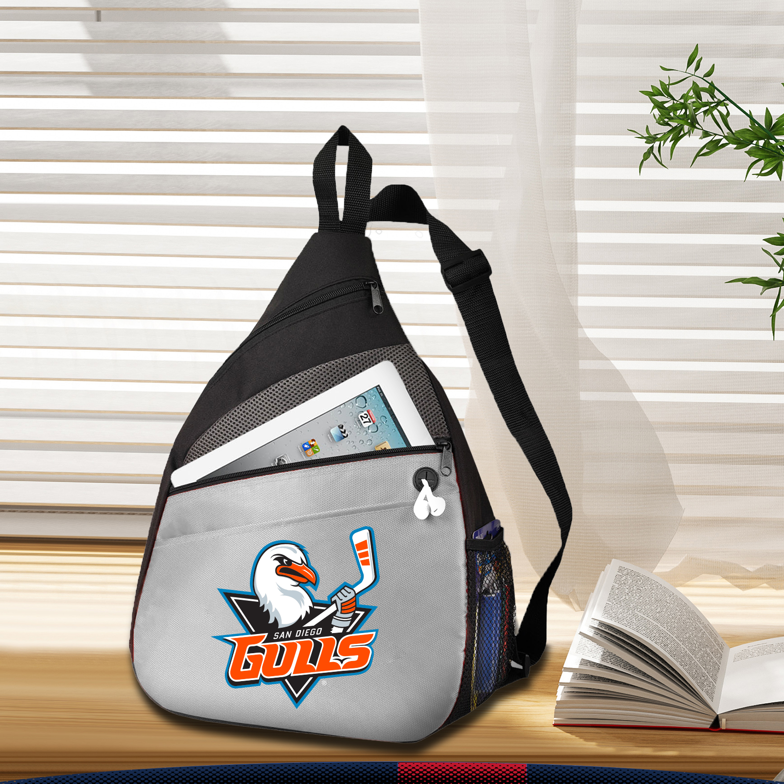 Halcy Sling Backpack, custom backpack with logo imprint 2