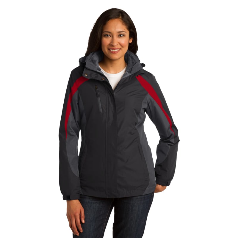 Port Authority Women's Colorblock 3-in-1 Jacket. 2