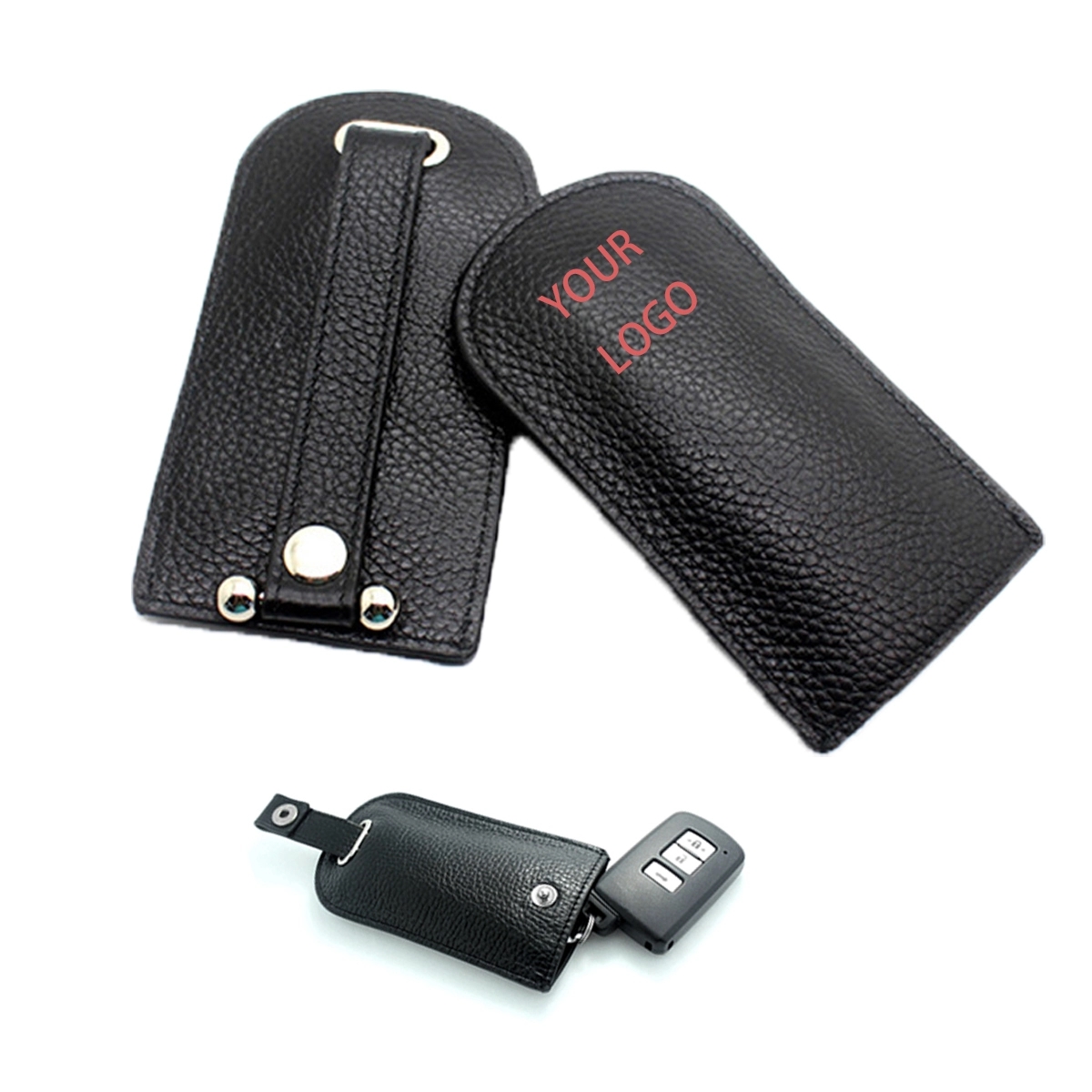 Genuine Leather Car Faraday Bag For Key Fob 2