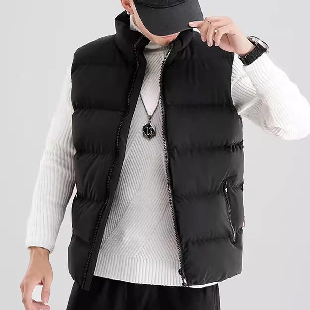 Insulated Puffer Vest With Zip Pockets 4