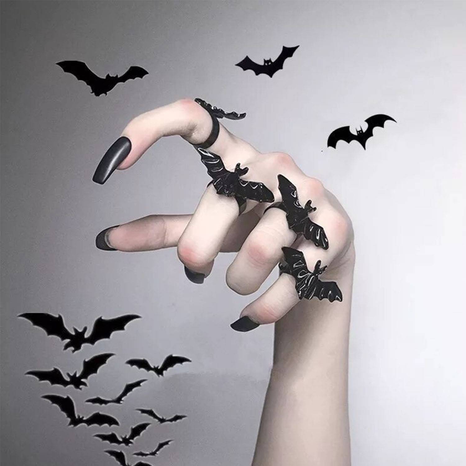 Halloween Personality Gothic Bat Ring 6