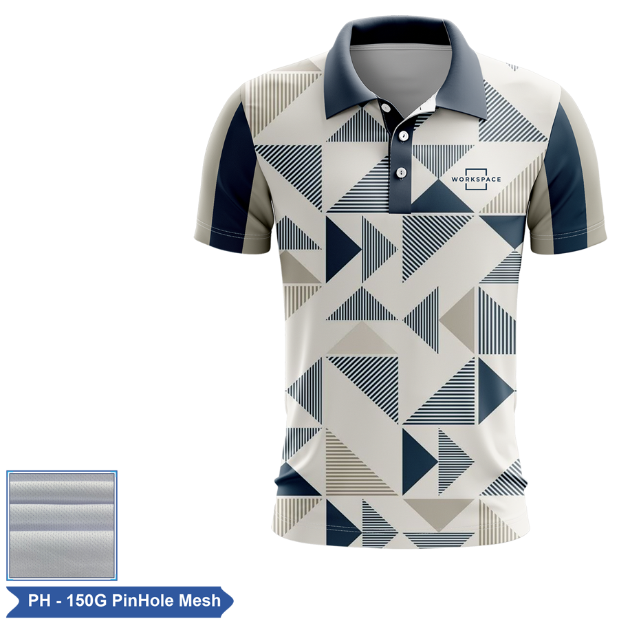 Sublimation Short Sleeve Polo - 150G Pinhole Mesh - Men, 2