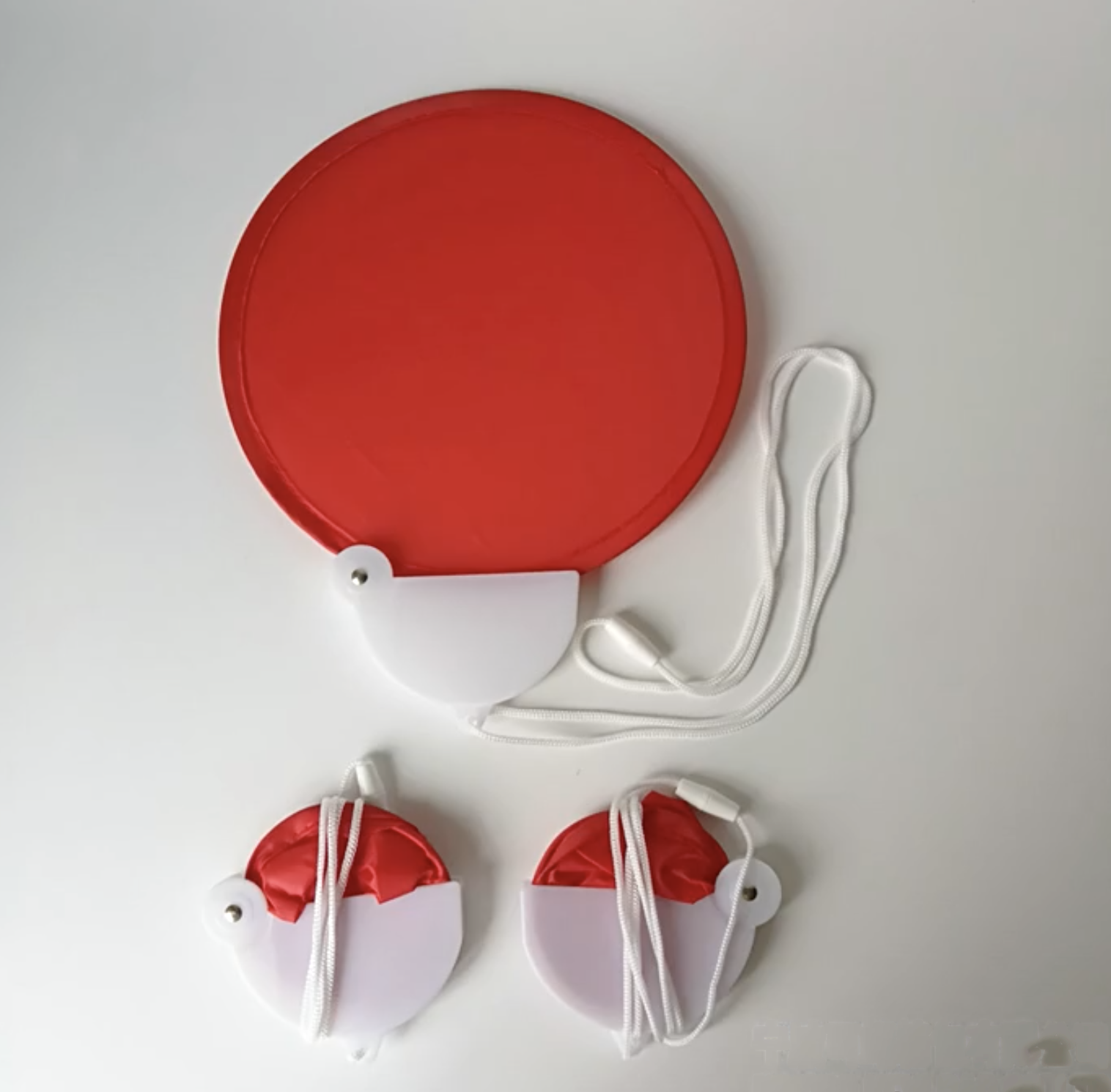 Foldable Round Fan with Handle & lanyard 4