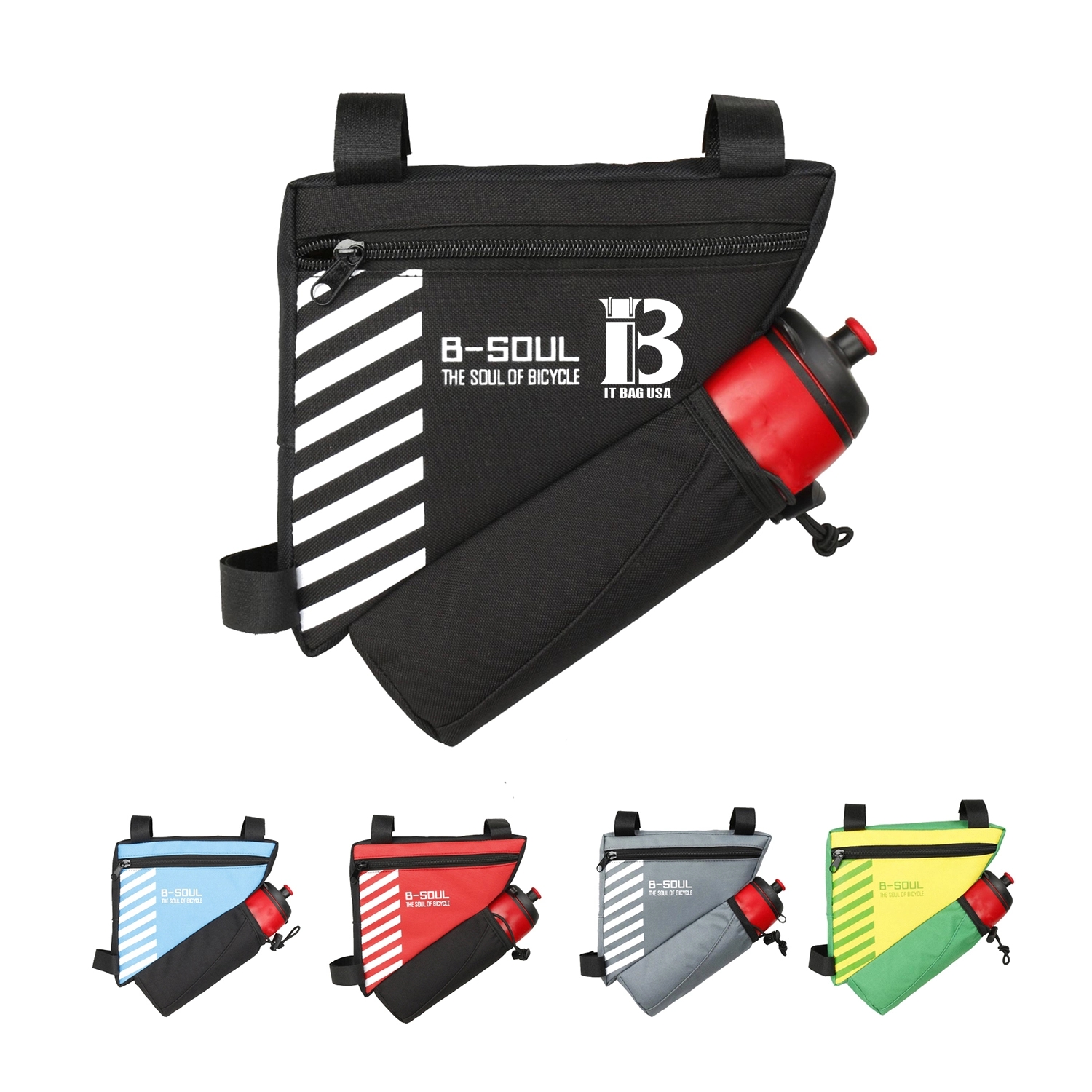 Bike Bag Tube Bicycle Saddle With Water Bottle Holder 4