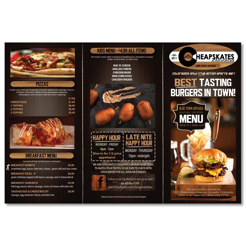 Menu, Tri-Fold Large (25" x 13") 1