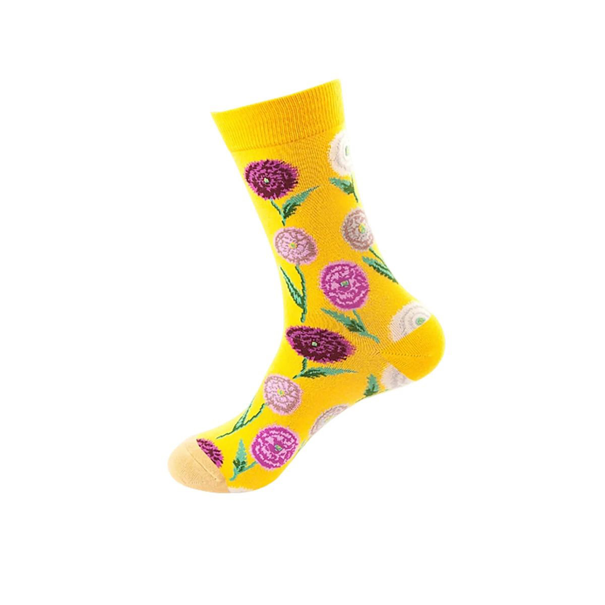 Cotton Crew Socks with Jacquard Pattern 58