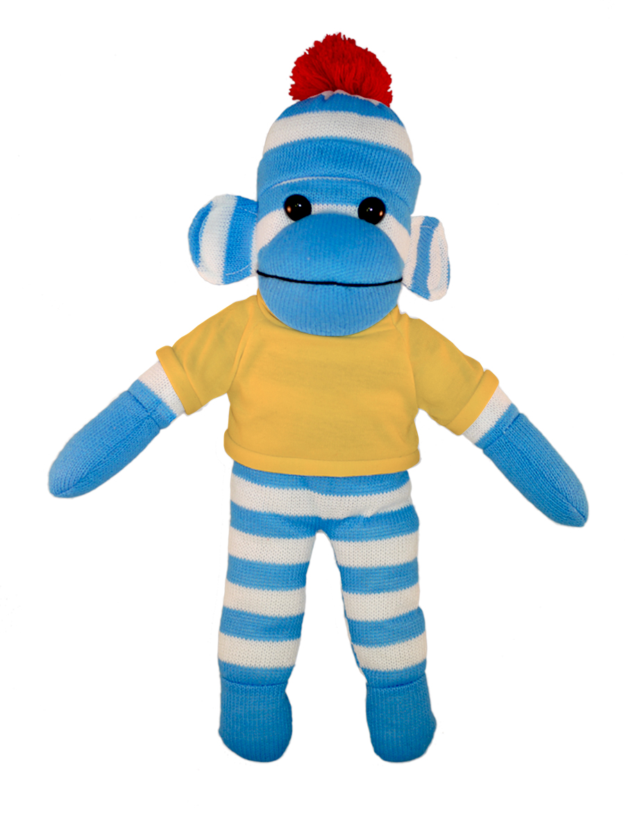 Blue Sock Monkey with Tee 19