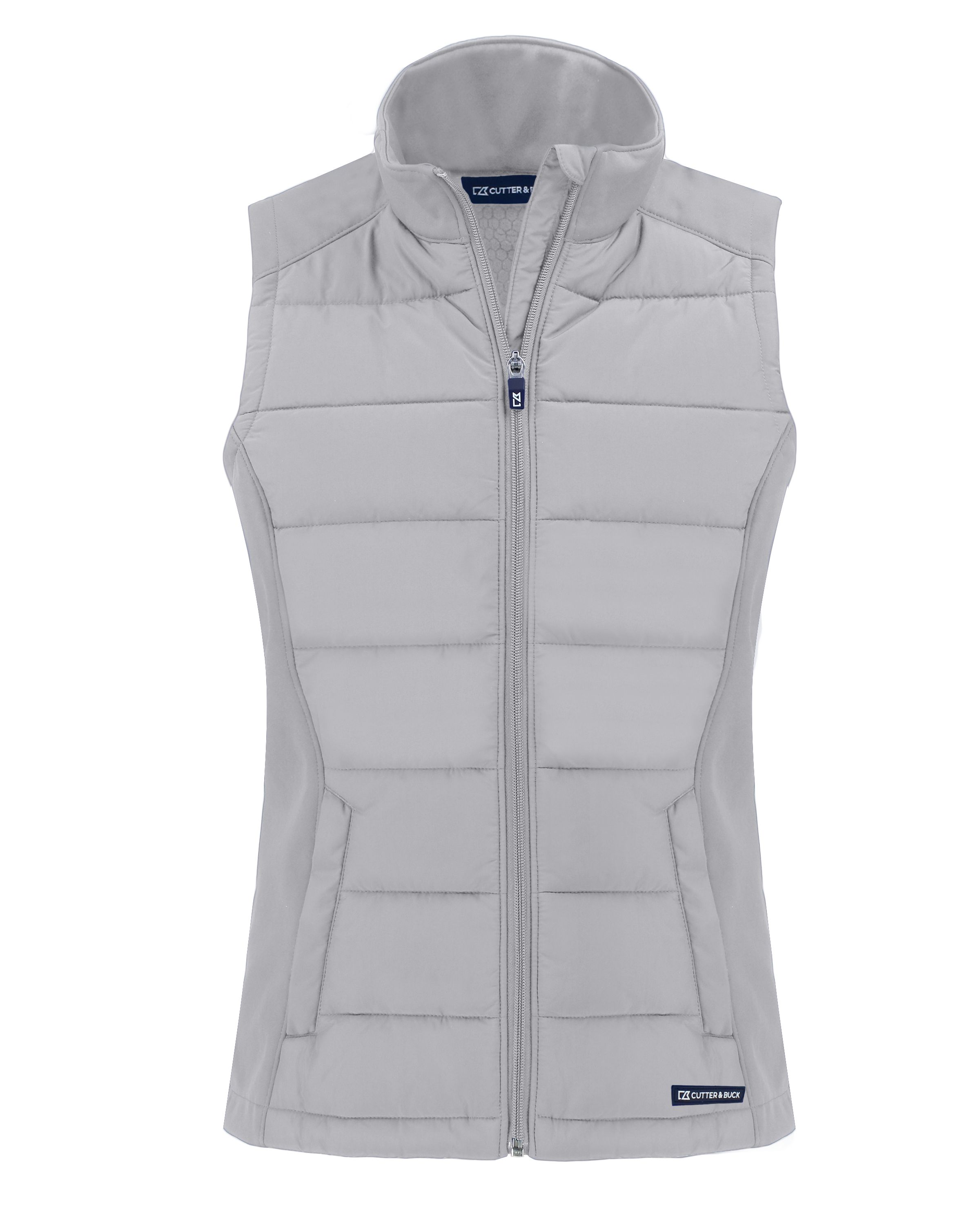 Cutter & Buck Evoke Recycled Honeycomb Fleece Womens Hybrid Full Zip Vest 60