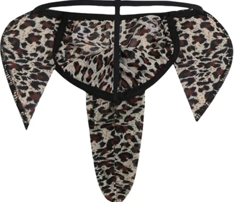 Men's Elephant Print G String Underwear 4