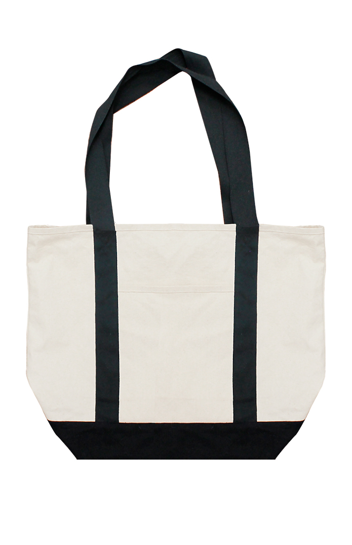 Organic Canvas Large Two Tone Tote, custom tote bag with logo imprint 3