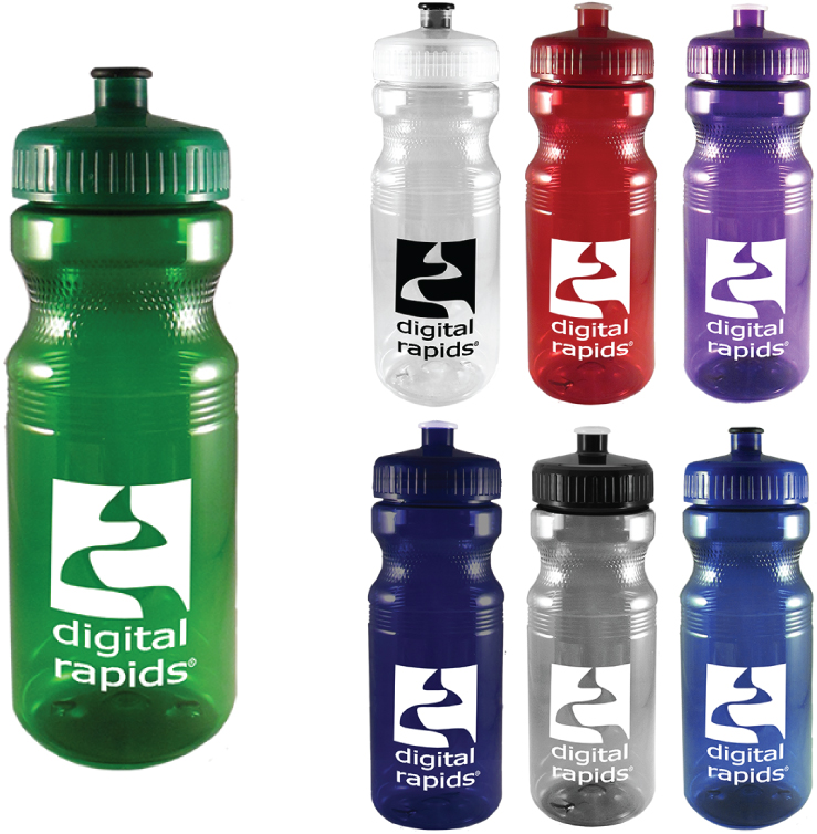 24 oz Eco-Polyclear Bike Bottle - PET Plastic - USA Made 3