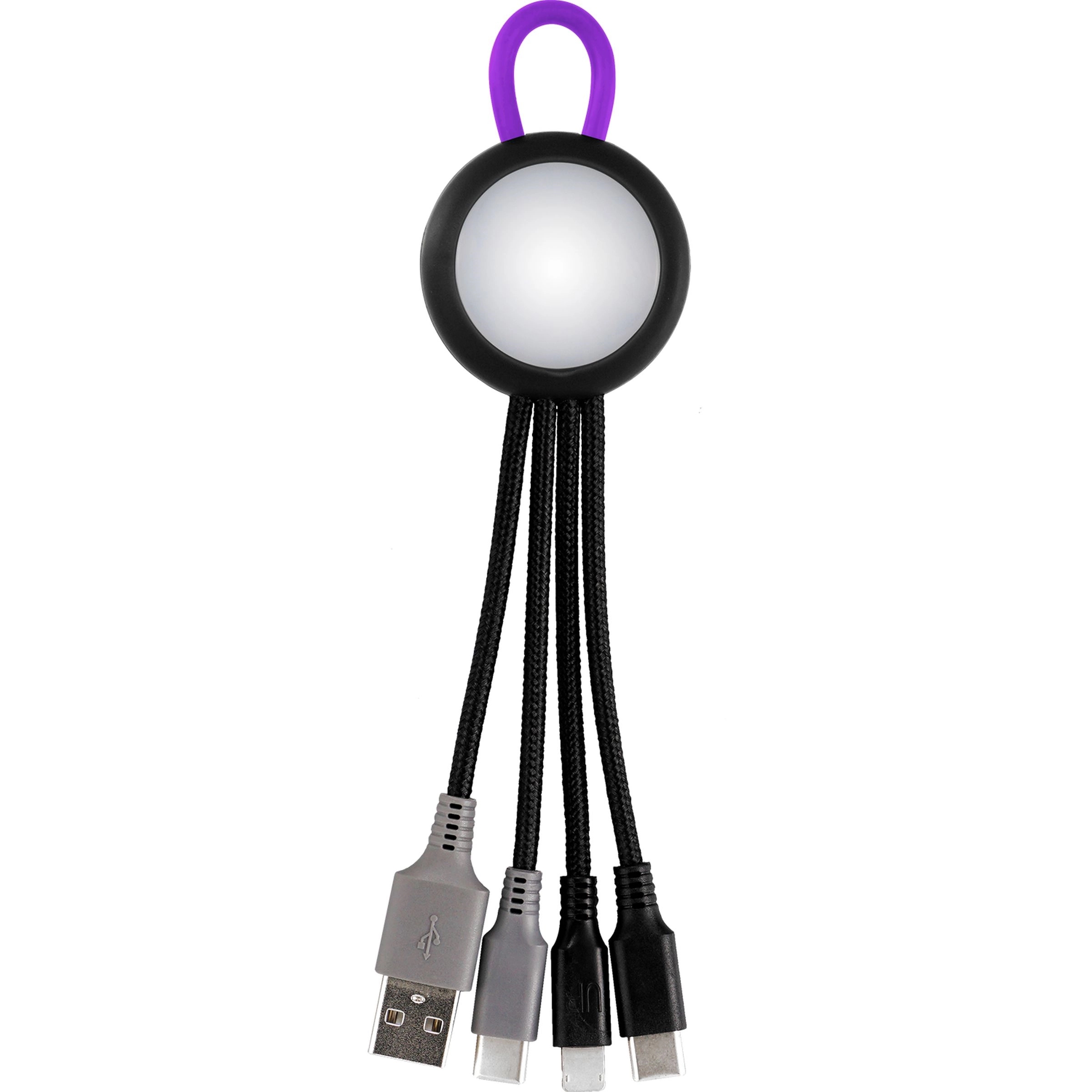 Clearview Light Up Loop Dual Input 3-in-1 Charging Cable 13
