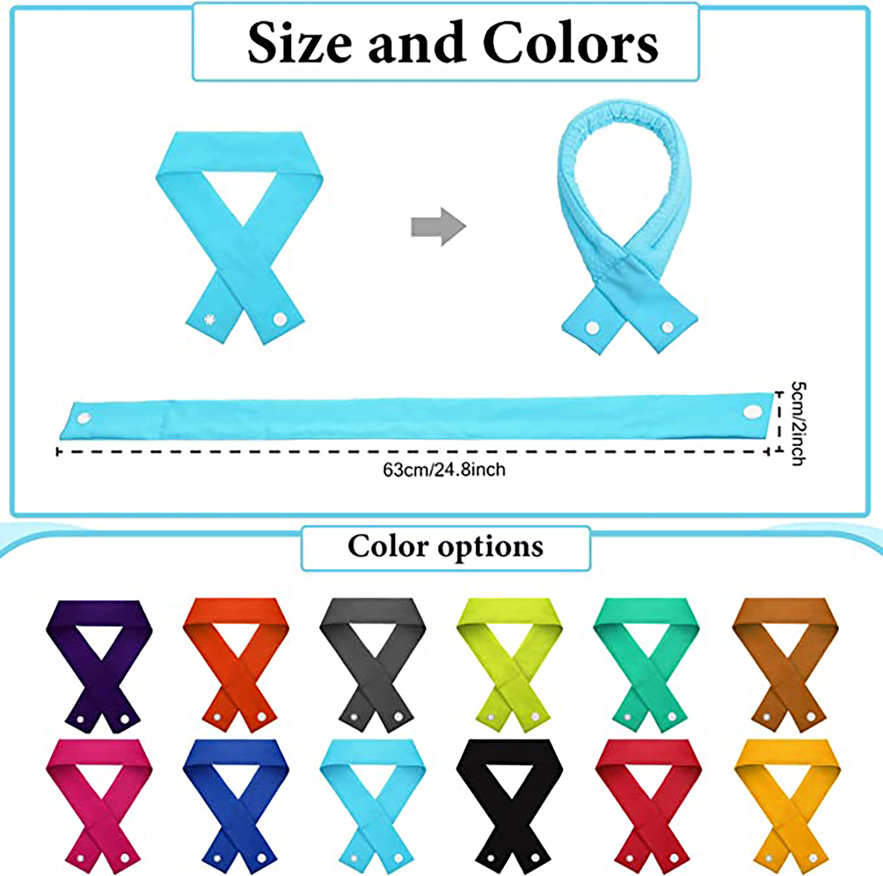Cooling Neck Wrap Scarf for Hot Weather 17