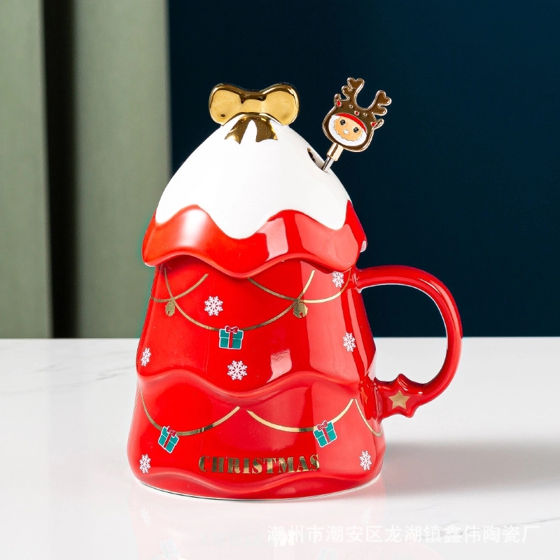 Christmas Tree Shaped Coffee Ceramic Mug 6