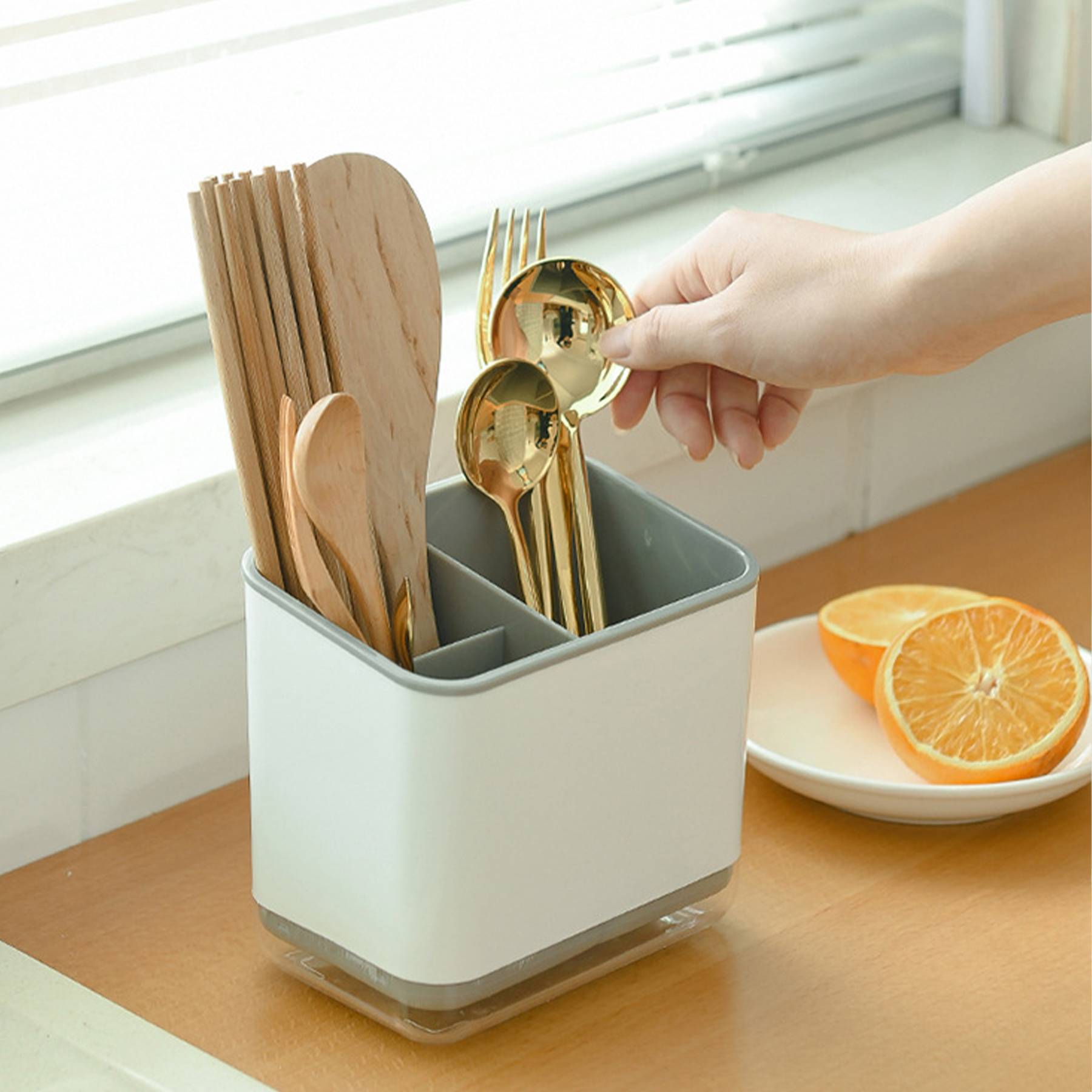 Polypropylene Multi-function draining chopstick holder 6