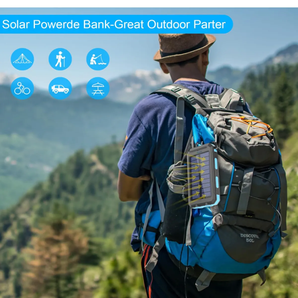 Outdoor Fast Battery Hand Crank Solar Charger Flashlight 5