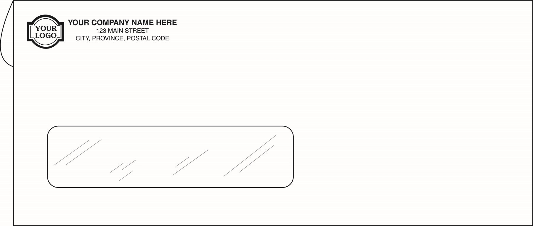 Envelopes, Number 10 single window, white 1