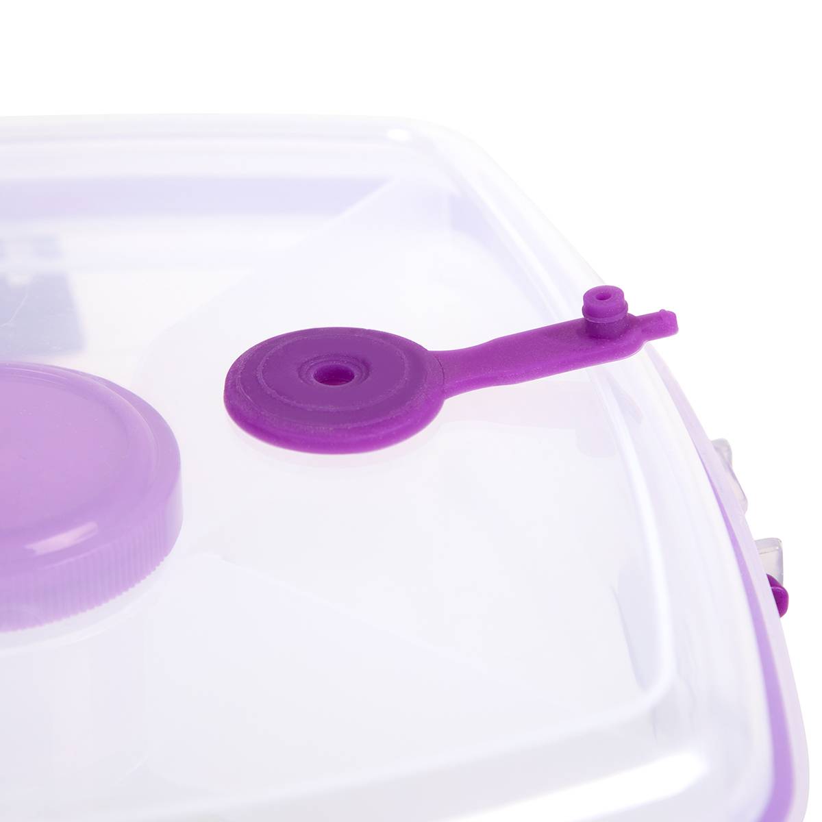 Transparent Plastic Salad Container w/ Utensils 14