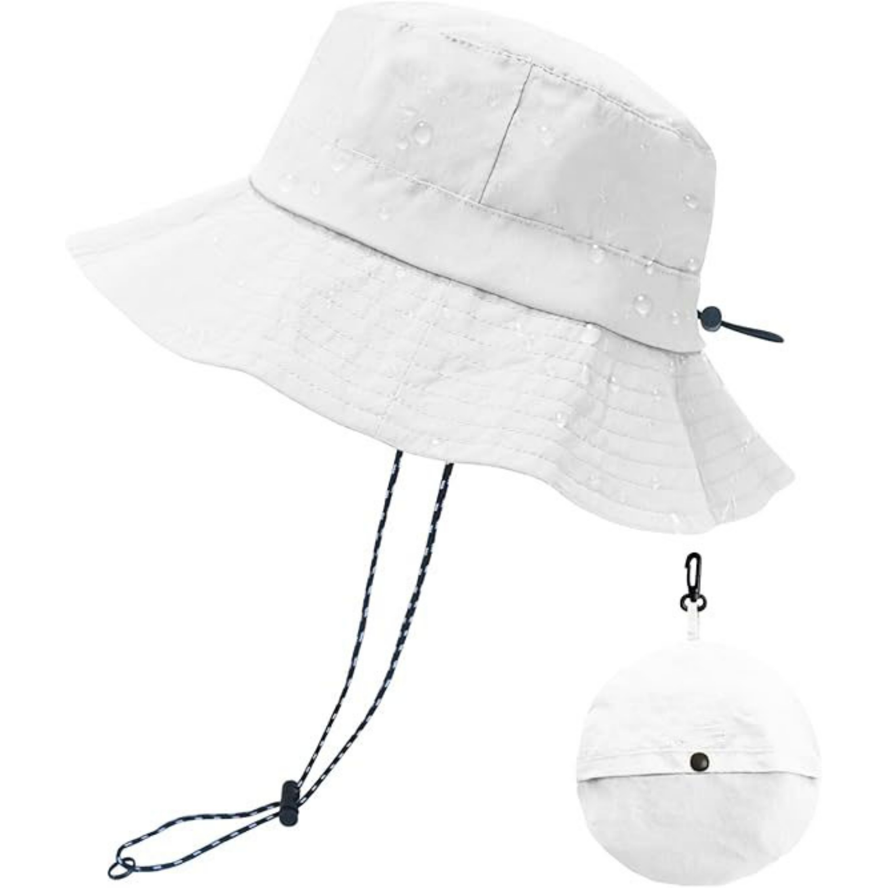 Detachable Quick Dry Waterproof Sun Bucket Hat 13