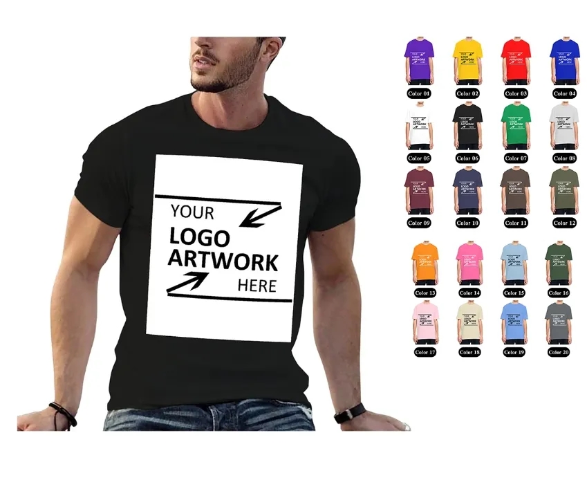 Wholesale 160gsm Custom Mens Tshirt Bulk Plain Cotton Tee Supplier 2