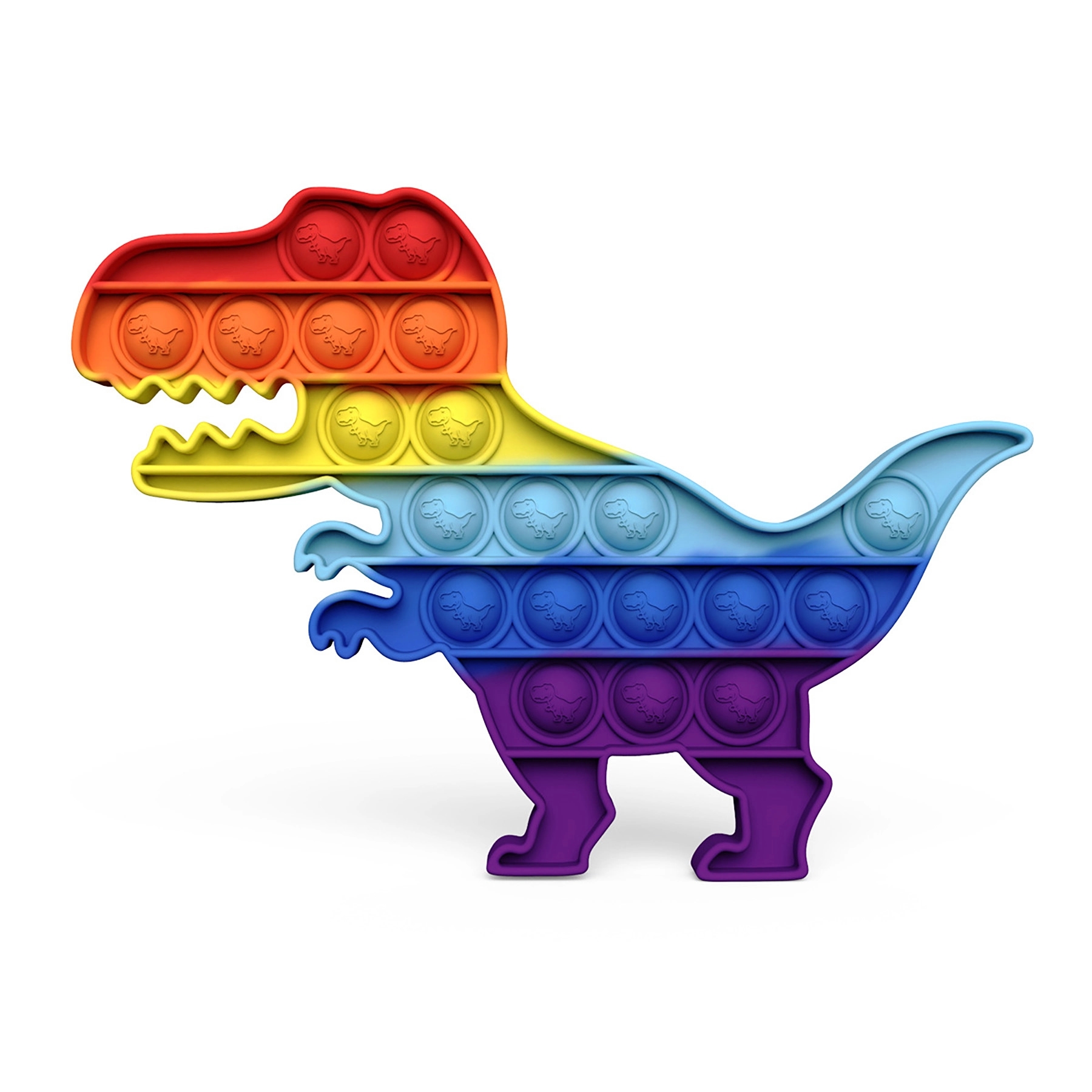 Dinosaur Shape Camouflage Push Pop Bubble Fidget Toy 2