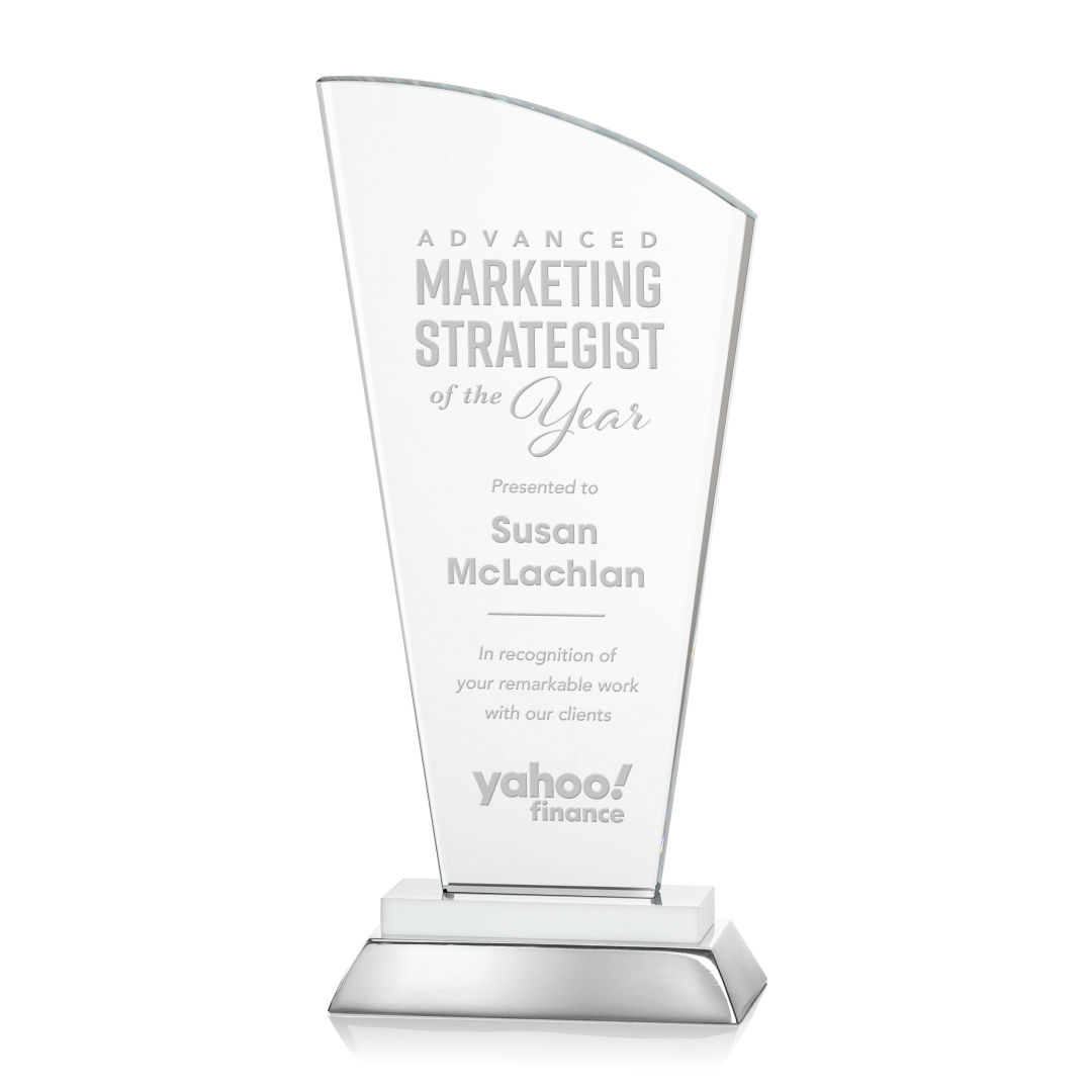 Hansen Award - White, custom award with logo imprint 6