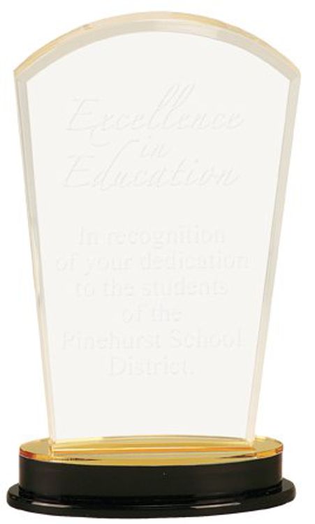9.25" Gold Arch Impress Acrylic Award