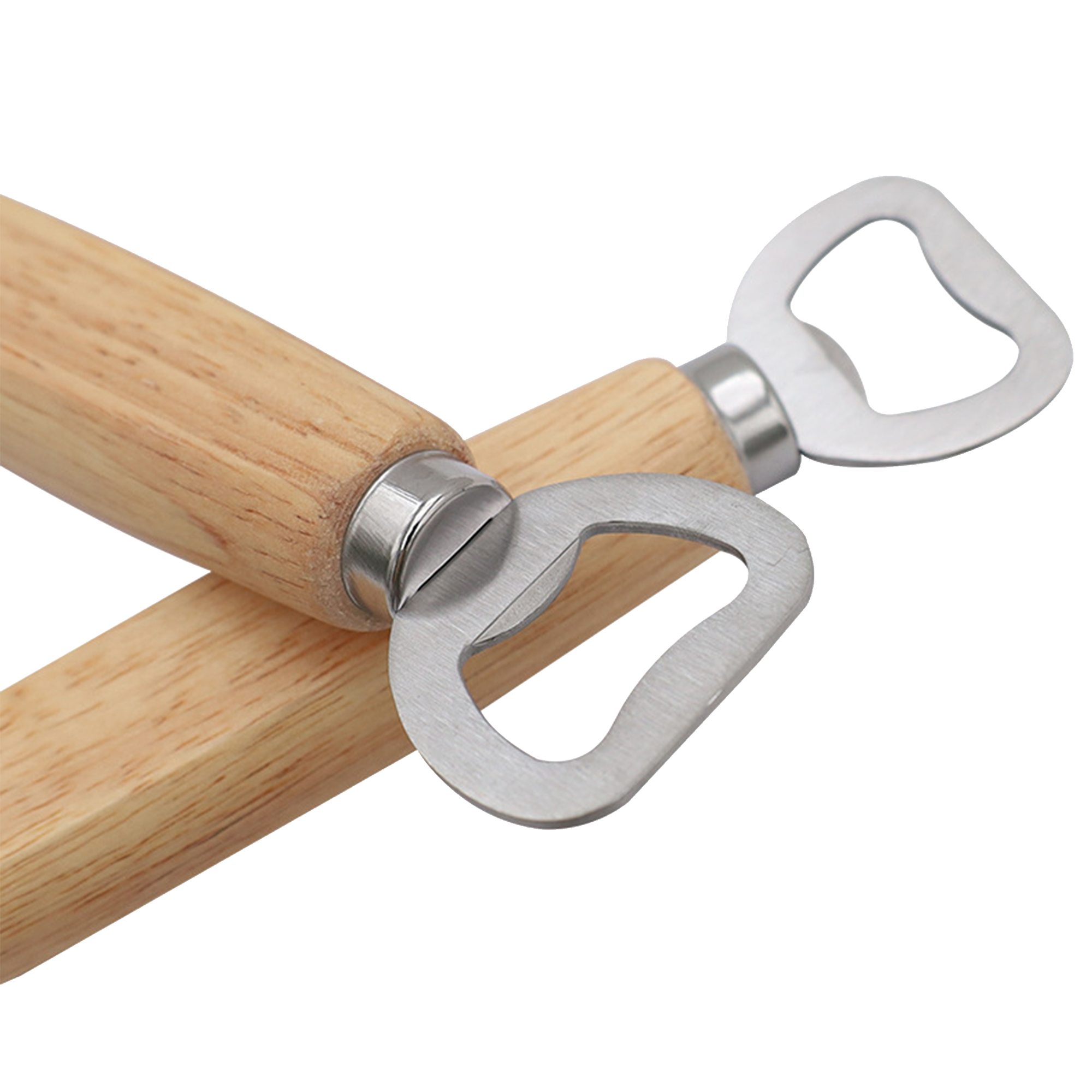 Wooden Handle Stainless Steel Beer Bottle Opener 4