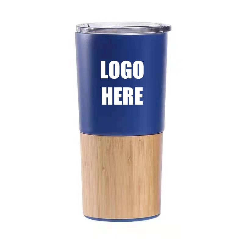 Custom 20 oz Insulated Bamboo Travel Tumbler With Lid 7