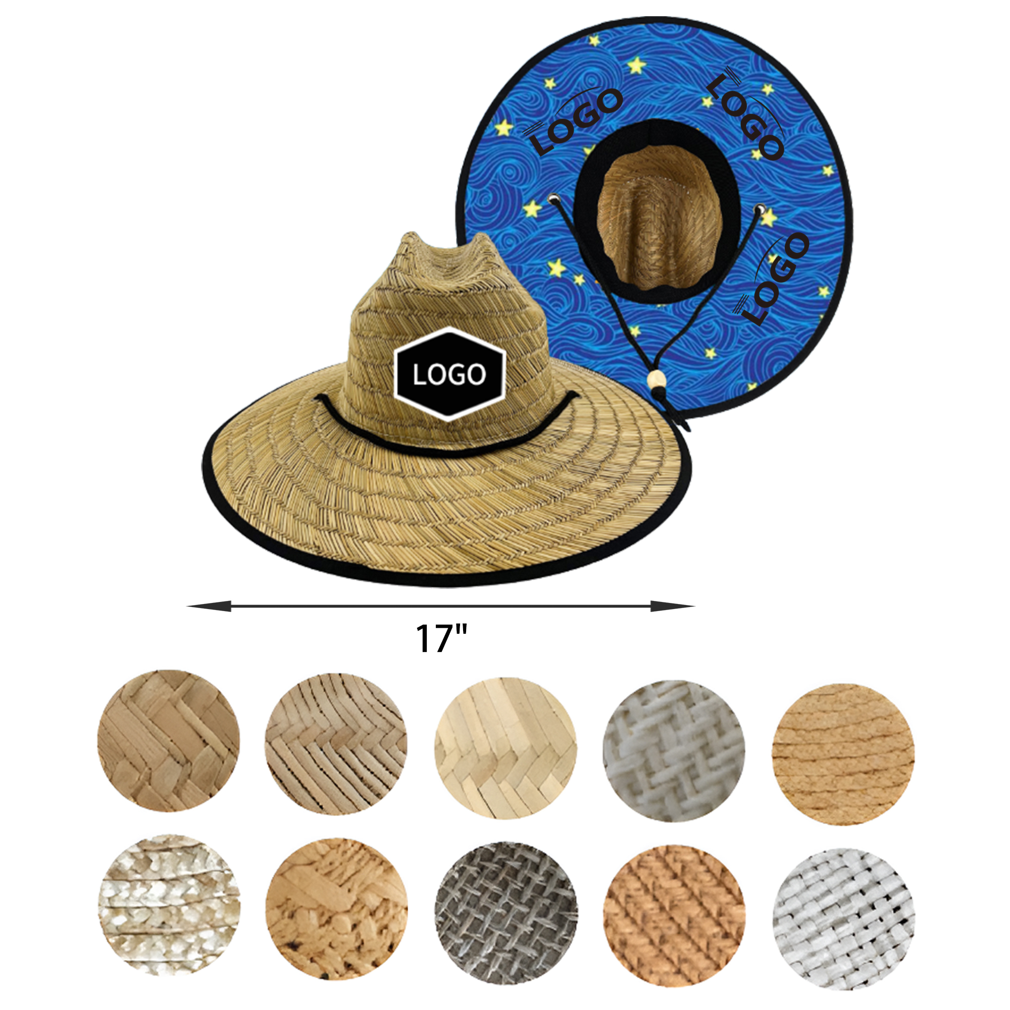 MOQ 50 PCS Comfortable Beach Vacation Straw Hat 2