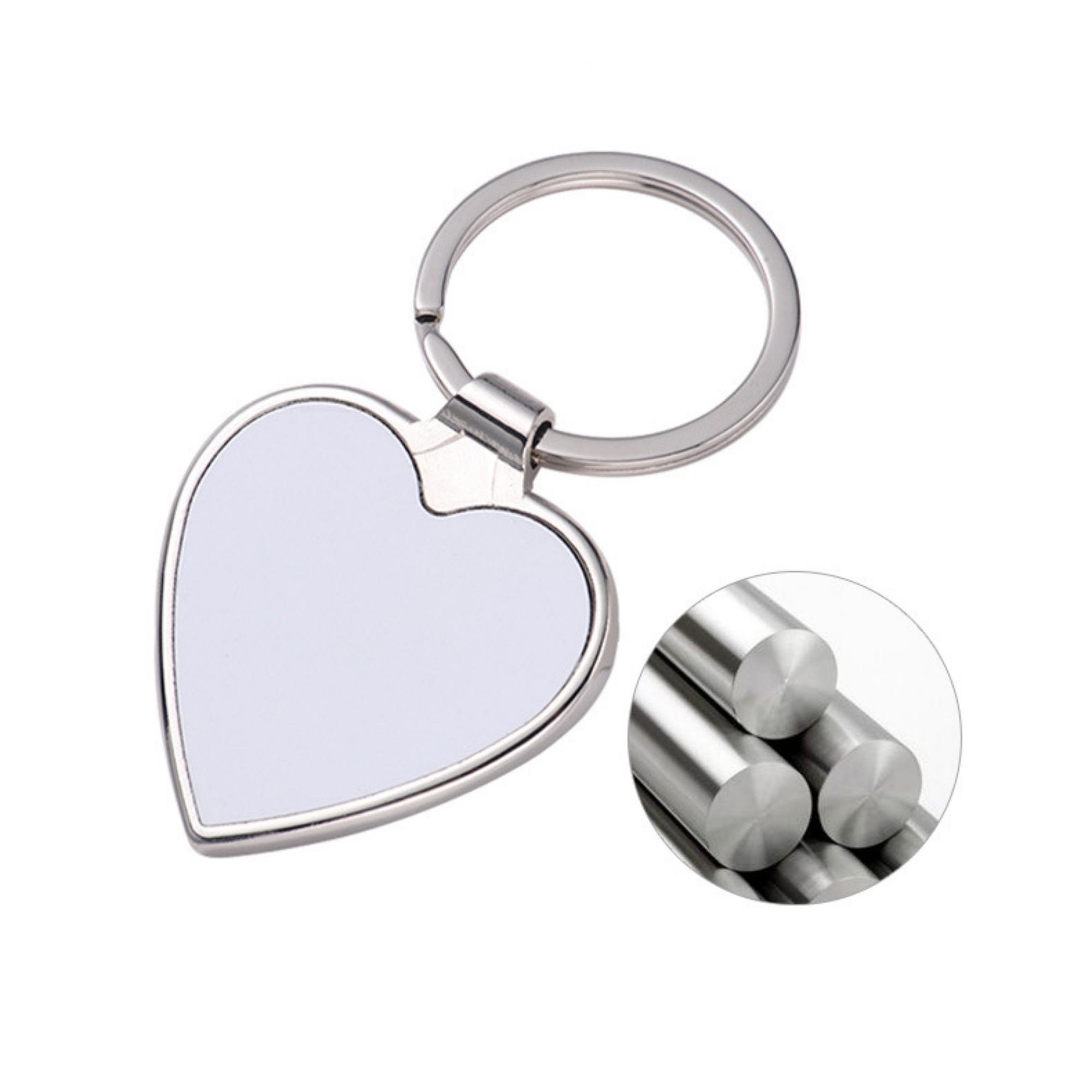 Metal Heat Transfer Keychain Heart 5